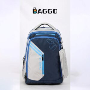 Three M Smart Backpack Blue-OffWhite