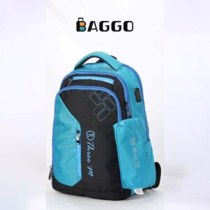 Three M Smart Backpack Cyan-Black