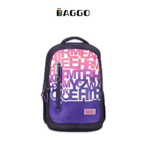 Three M Smart Backpack Violet Letters