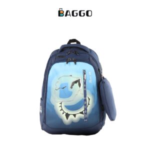 Three M Smart Backpack Blue Light Night