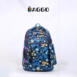 Three M Smart Backpack Blue Flowers