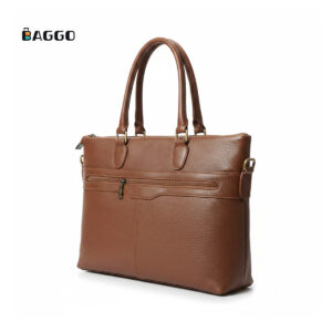 Natural Leather Laptop Bag Light Brown
