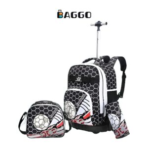 GOLDEN BAG Full Set School bag Football Anti-Break Silicon Trolley - Backpack