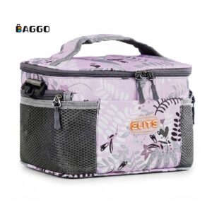 Elite Lunch Bag Purple Flowers