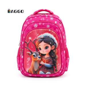 Momolly 2268 ( Full Set, Size 16 & 18 ) School Bag Girl and Deer