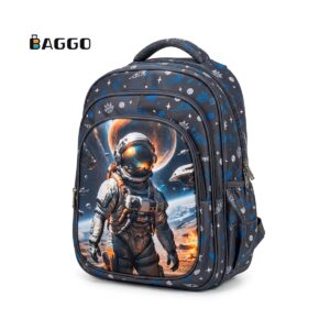 Momolly 2268 ( Full Set, Size 16 & 18 ) School Bag Astronaut