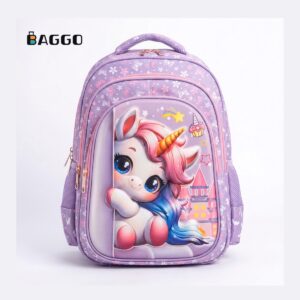 Momolly 2268 ( Full Set, Size 16 & 18 ) School Bag Baby Unicorn