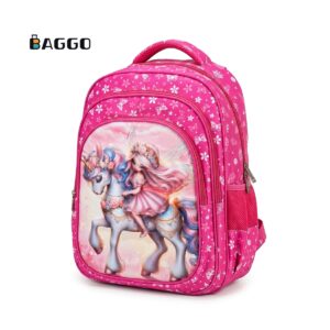 Momolly 2268 ( Full Set, Size 16 & 18 ) School Bag Girl and Horse