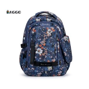 Three M Smart + Pencil Case Size 20 Blue and Flowers