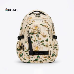 Three M Smart + Pencil Case Size 20 Off-White Flowers